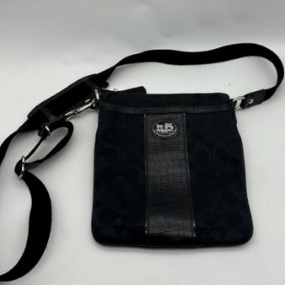Authentic Coach Black Crossbody Bag with Adjustable Strap